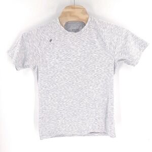 Rhone Shirt Mens Medium Gray Space  Dye Heathered Crew Neck Nylon Polyester